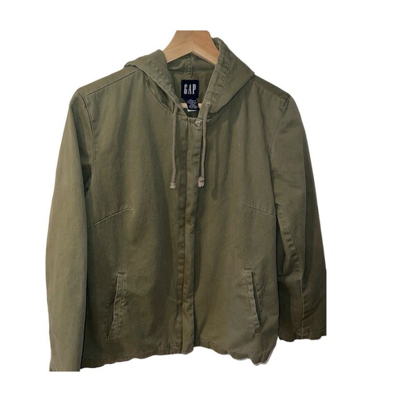Gap Jacket Womens Small Military Field Army Green Utility Cargo Barn Chore Coat - Picture 1 of 7